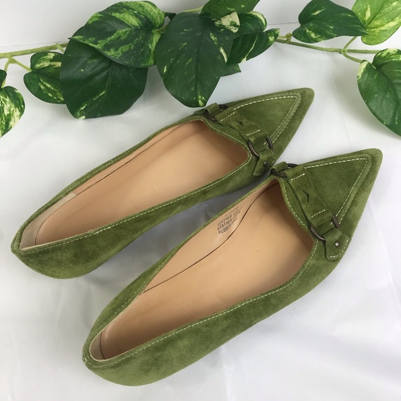 J. Crew Shoes - J. Crew Green Suede SZ 7 Slip On Loafer